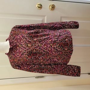 NWT CI SONO Printed Button Jacket Size 1X